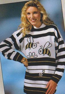 Lanarte Ladies Sweater Knitting Pattern with flowers and
